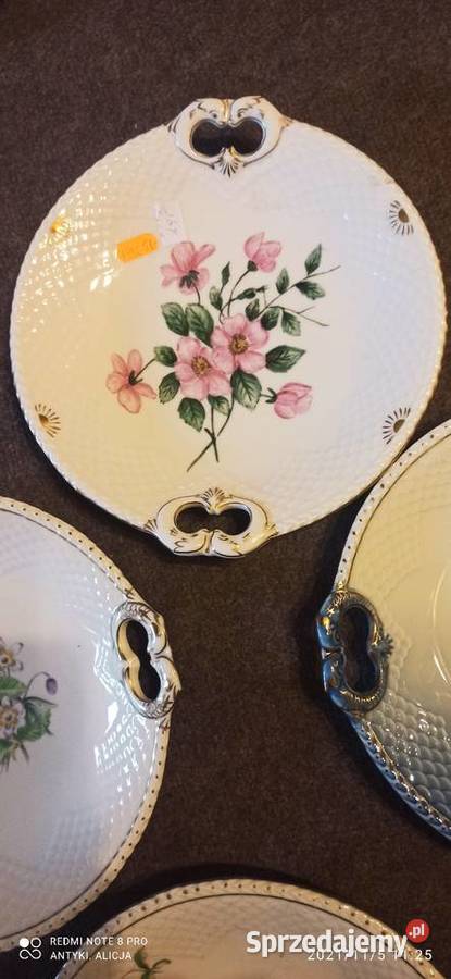 Patera z mewami delfinami i kwiatami Copenhagen pomorskie Gdańsk