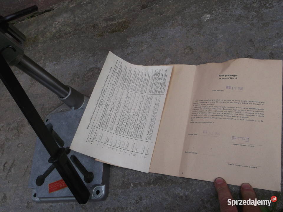 Stojak wiertarki Celma PRXa 1B lubelskie Sobieska Wola Pierwsza