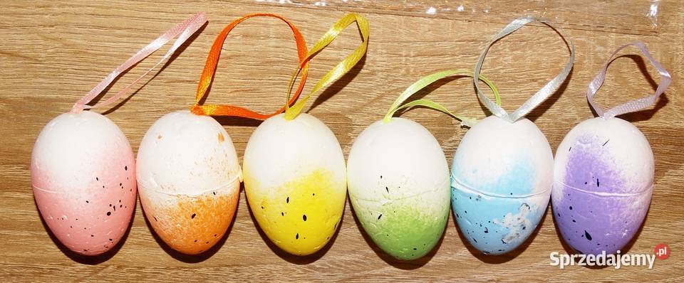 Zestaw 6 styropianowych pisanek wielkanocnych Gliwice sprzedam