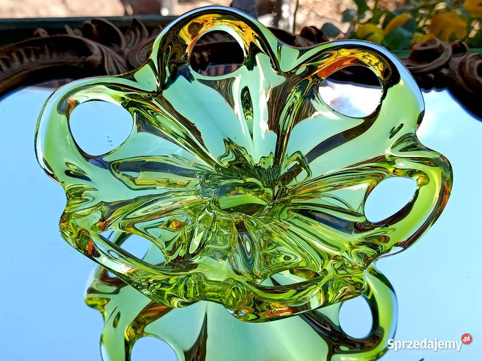 Piękna owocarka patera w kolorze cytrynki Czechy Klenica sprzedam