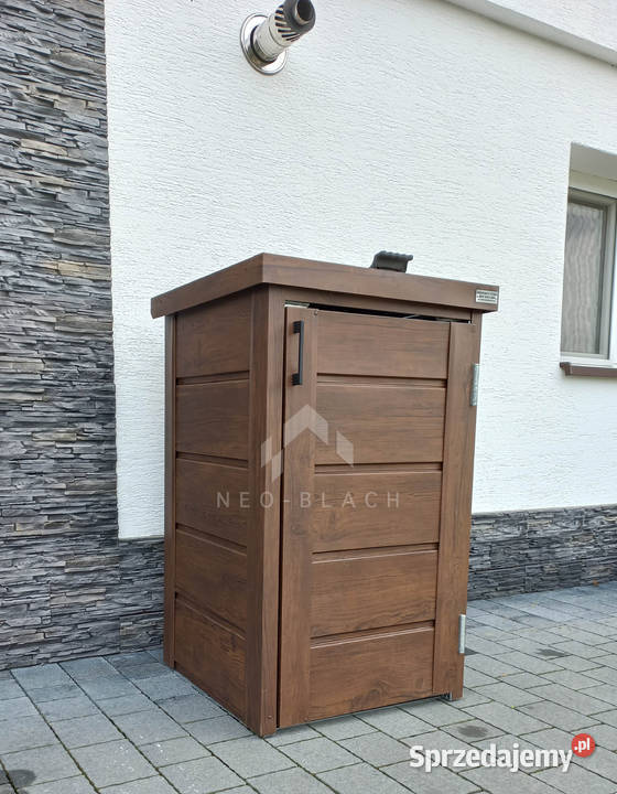 Zabudowa kosza na śmieci wiata śmietnikowa Jastrowie