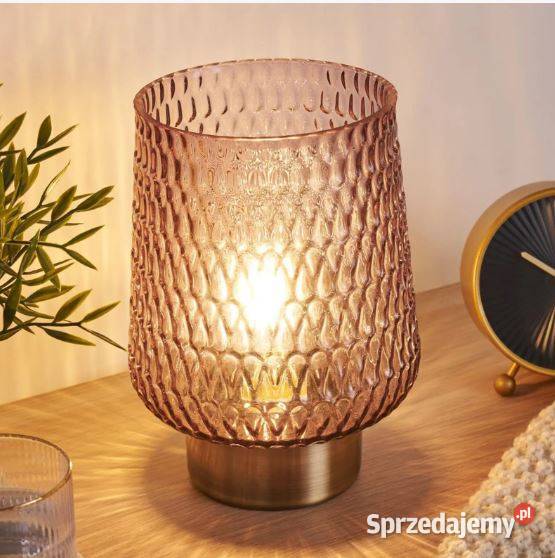 PAULEEN Błyszcząca lampa stołowa Glamour E27