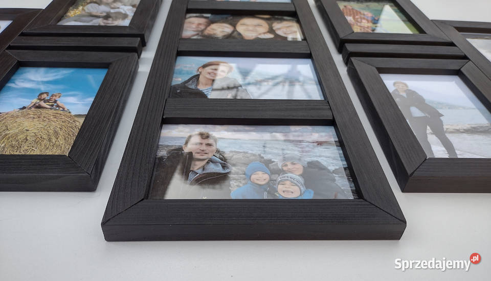 Drewniana Multirama Ramka na 10 zdjęć 10x15 śląskie Sosnowiec