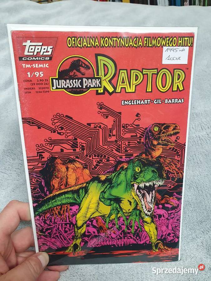 Raptor Jurassic Park komiks TmSemic 1995 pomorskie Gdynia
