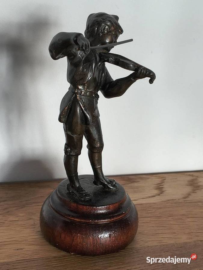 Figurka z brązu skrzypek antyk Szczecin