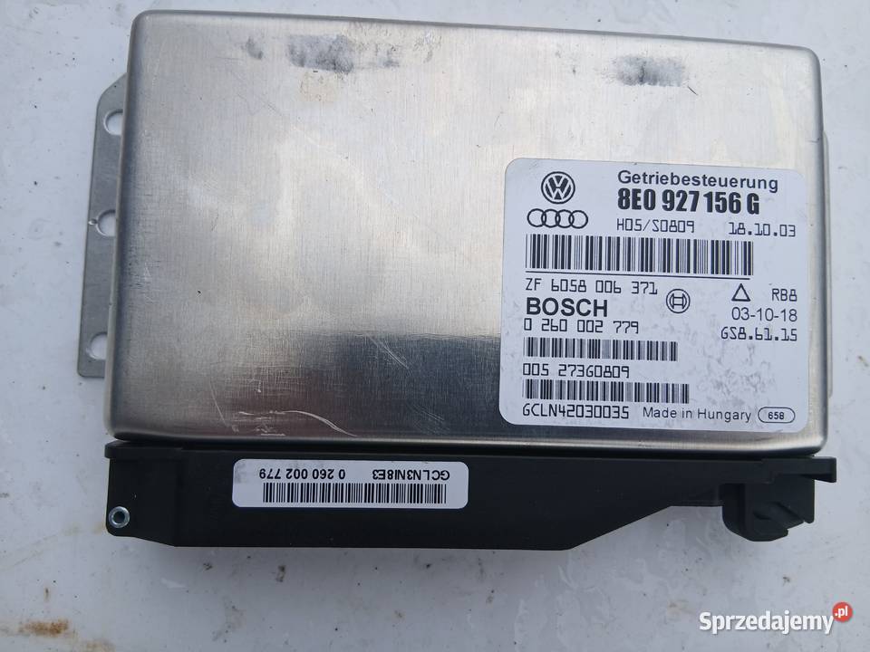 STEROWNIK SKRZYNI BIEGÓW 8E0927156G AUDI A4 B6 Szczerbice