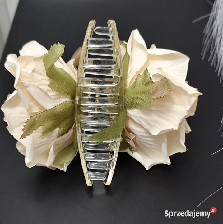 Klamra biała róża celebrytka łódzkie Zgierz sprzedam