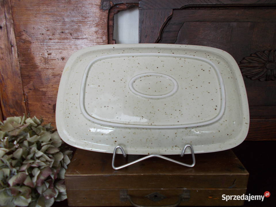 Patera Talerz Porcelit Nakrapiany PRL Szczecin