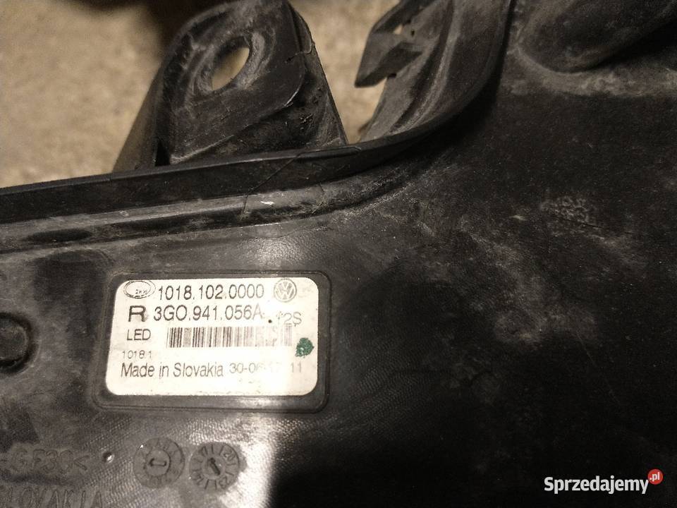 Halogen prawy LED VW Passat B8 do jazdy dziennej osobowe Nowy Sącz sprzedam