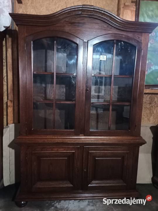 Witryna Biblioteka z szybkami Dąb kompletna Kozy