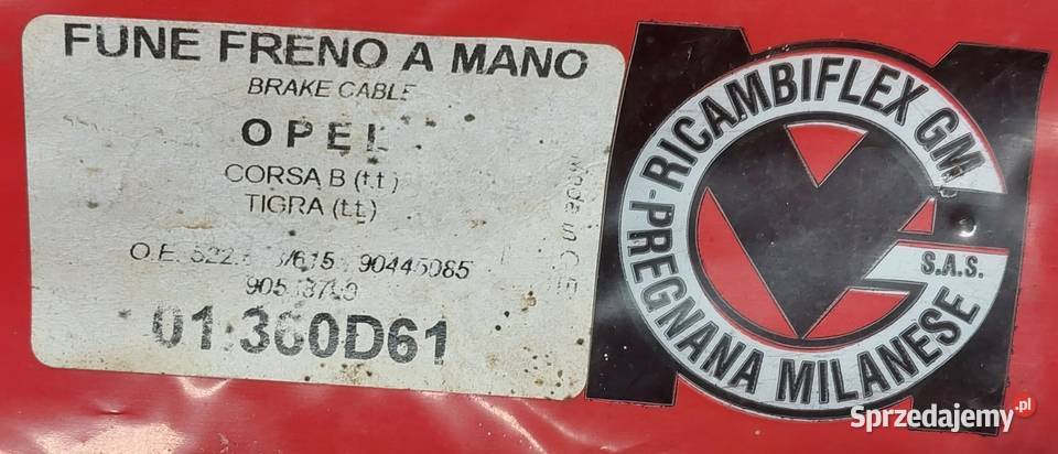 LINKA HAMULCA RĘCZNEGO LEWA OPEL CORSA B TIGRA osobowe Mielęcin