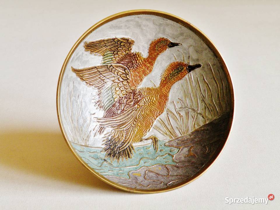 Paterka mosiężna ręcznie inkrustowana emalią Bydgoszcz