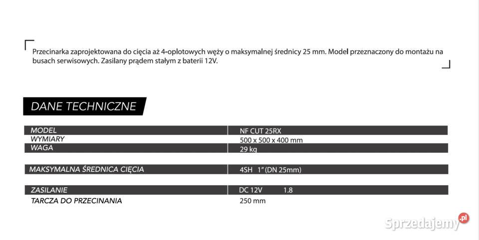 Przecinarka do węży hydraulicznych HYDFLEX Warszawa