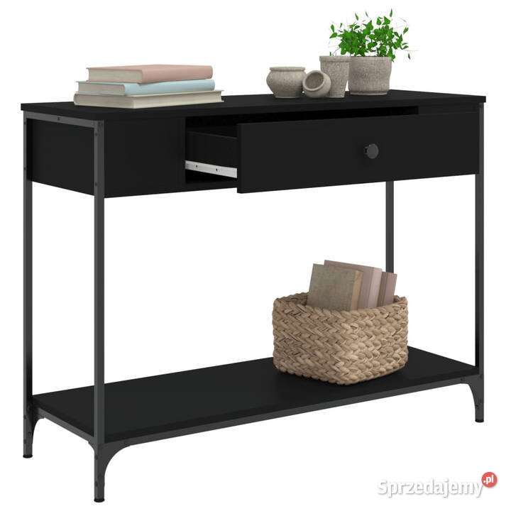 Stolik konsolowy czarny 100x345x75 WM834160 Stoły Warszawa