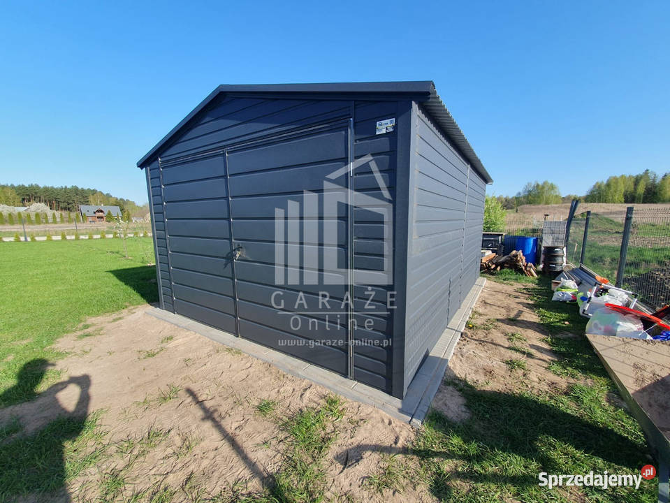 Garaż Blaszany 4x5 Brama dwuskrzydłowa okno Łódź sprzedam