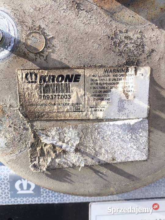 Krone SD tarcza kotwiczna koła resor amortyzator Majdan Królewski