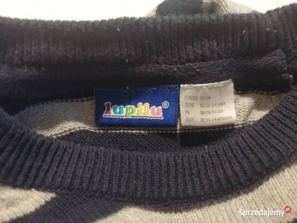 Bluza chłopięca długi rękaw Lupilu 98104 Paski 2 lata+ Czeladź