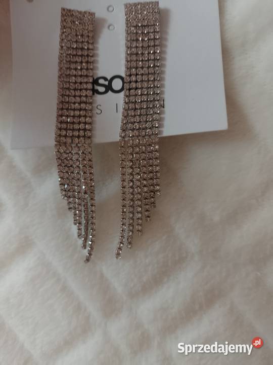 ASOS Długie Bogato zdobione kolczyki ślubne z Kraków