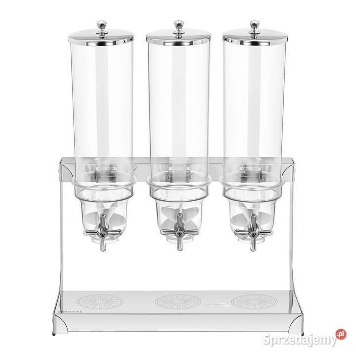 Potrójny dyspenser do płatków musli 3x35L