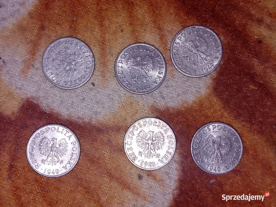 Moneta 1 grosz 1949 Numizmatyka Tychy
