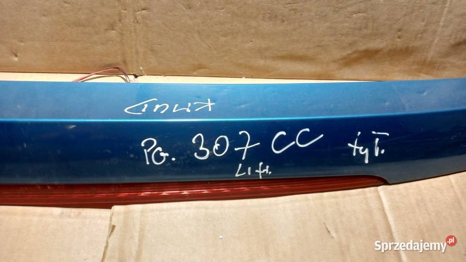 PEUGEOT 307 CC LOTKA KLAPY LAMPA STOP KMUD Zbierkowo