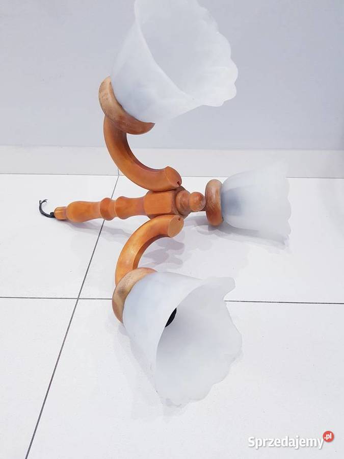 Stary drewniany żyrandol JZaranek z defektem śląskie Dąbrowa Górnicza sprzedam