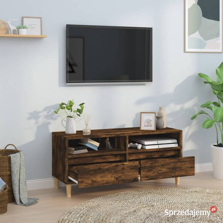 Szafka pod TV przydymiony dąb 100x345x445 Warszawa sprzedam