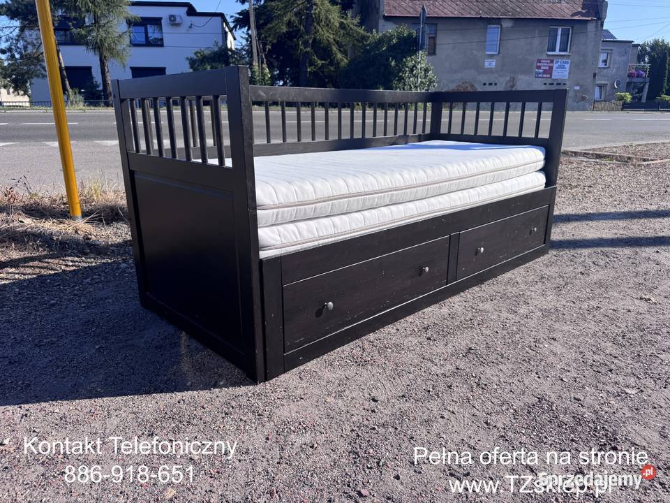 Łóżko leżanka IKEA HEMNES Lite drzewo 2 materace Rybnik