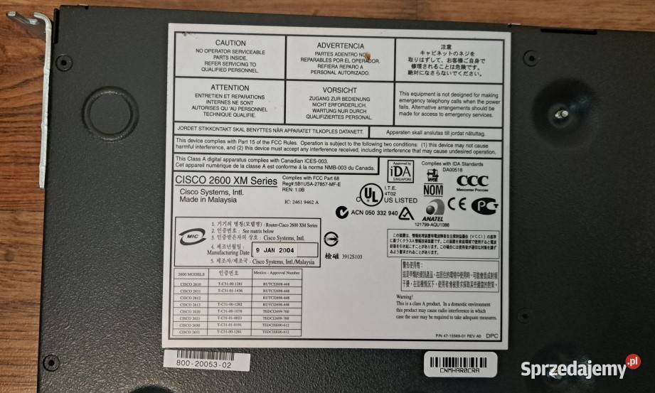Router CISCO C2621XM2FE 1U FastEthernet 100Mbit Internet i komunikacja lubuskie Zielona Góra