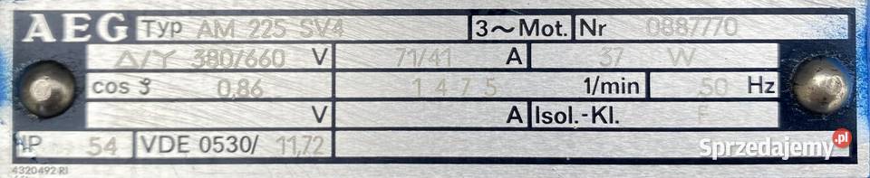 silnik elektryczny 37kW 1475obr 3fazowy Części do elektronarzędzi kujawsko-pomorskie
