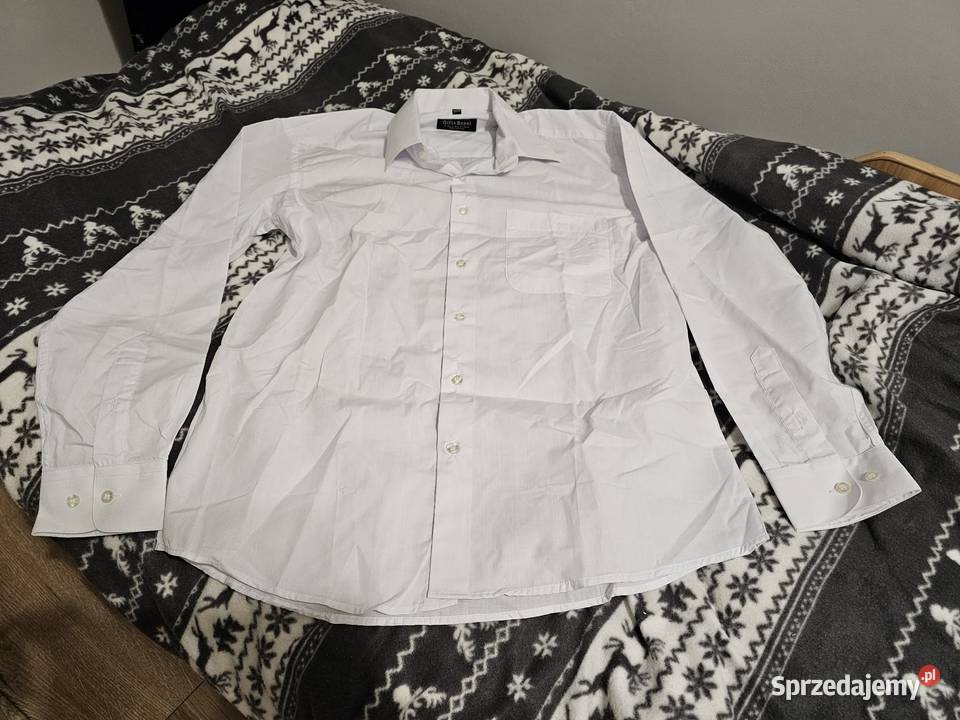 2 koszule męskie biała stalowa szara r 3839 M Rozmiar M Krosno