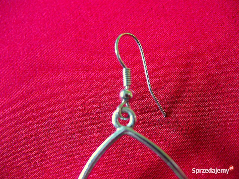 Kolczyki metal i szkło mieniące sprzedam