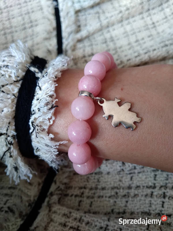 Bransoletki damskie z Jadeitu różowego i Agatu świętokrzyskie Kielce