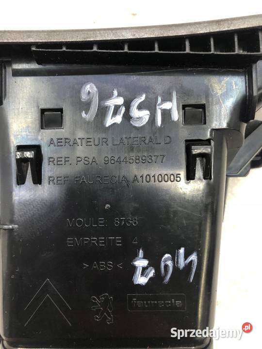 KRATKA NAWIEWU PRAWA PEUGEOT 407 9644589377 Kratki nawiewu