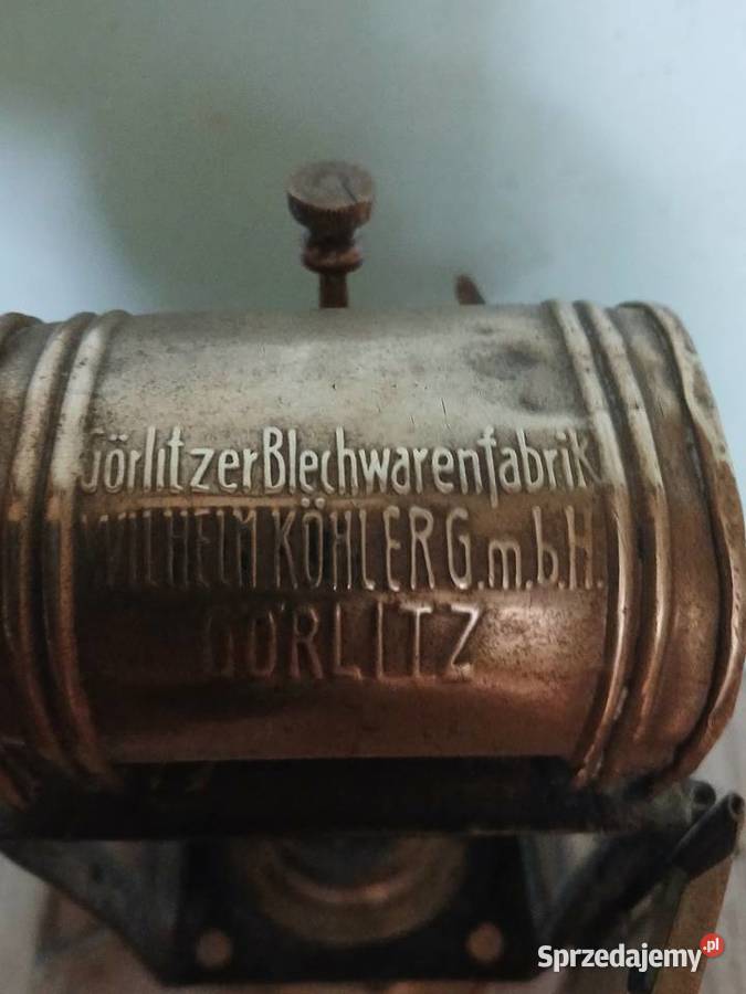 Mosiezna stara lampa kolejowa Kraków