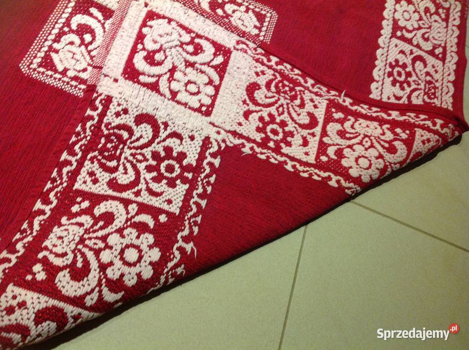 Gruba Serweta 80 cmx 79 odcienie czerwieni lubuskie Nowa Sól