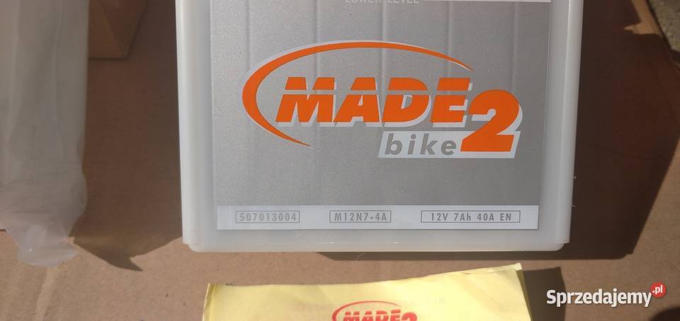 Akumulator motocyklowy Wloski MADE bike2 12V 7ah dolnośląskie Wałbrzych