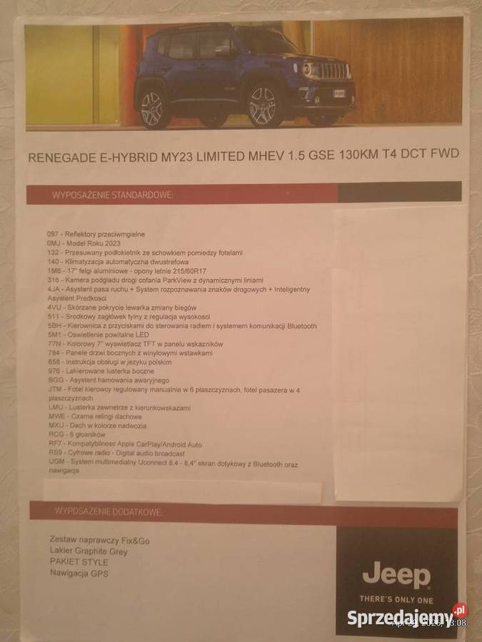 Jeep Renegade nieuszkodzony Białystok