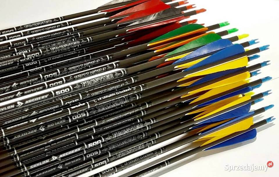 6X Strzała carbon do łuku z naturalnymi lotkami Nowy Sącz