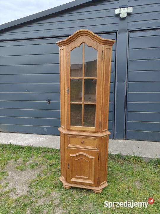 Witryna narożna dębowa sprzedam