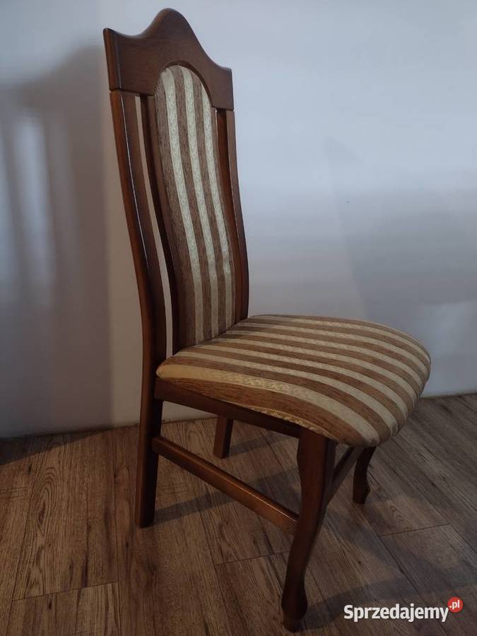 unikatowy stół dębowy rozkładany 6 krzeseł Bierna