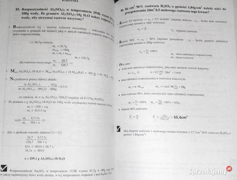 Chemia Tematy zagadnienia maturalne Anna Chełm sprzedam