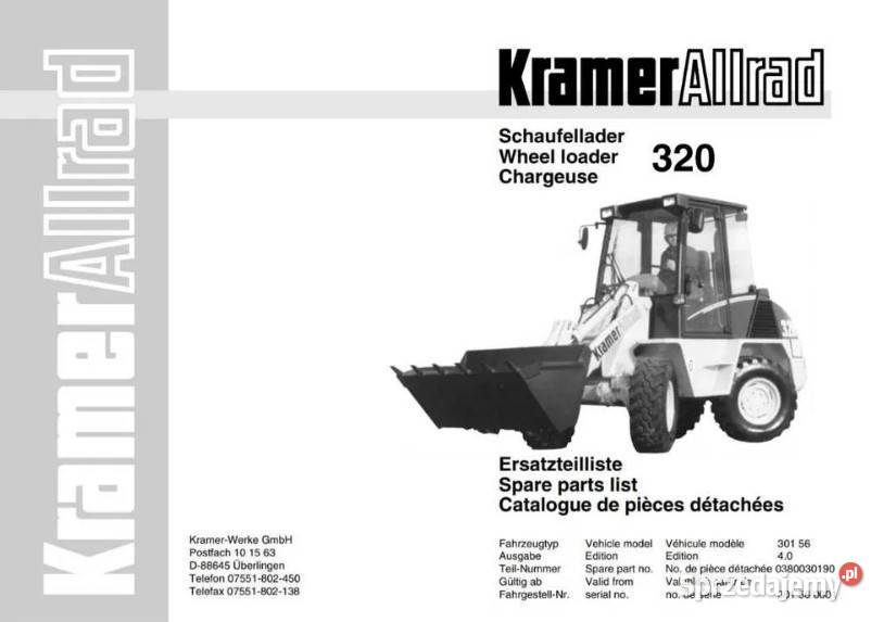 Katalog części Ładowarka kołowa Kramer 320 (301-56)