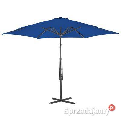 Parasol ogrodowy na stalowym słupku niebieski Dom i Ogród Warszawa