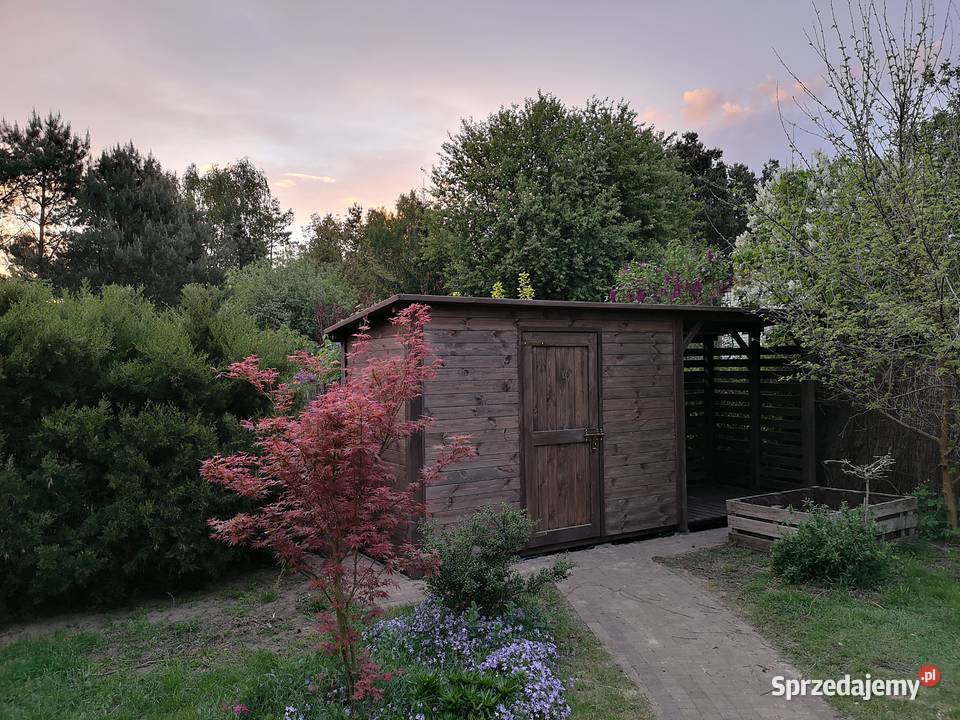 Domek ogrodowy drewniany 3x15m z drewutnią na Kalety