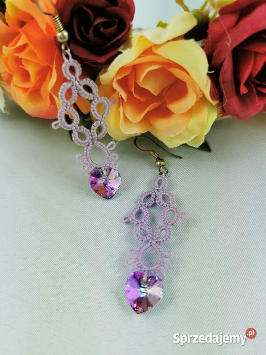 Kolczyki Frywolitkowe