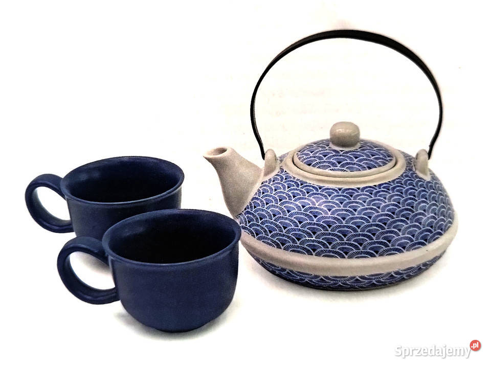 Zestaw do parzenia herbatykawy czajnikimbryk niebieski Zaparzacze i kawiarki Katowice