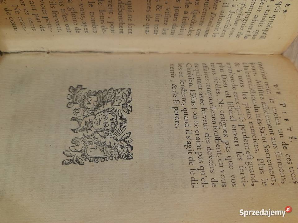 Starodruk francuski 1726 podkarpackie Rudnik nad Sanem