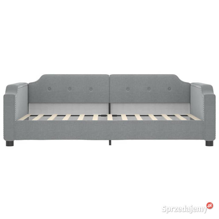 Sofa z materacem do spania jasnoszara tkanina 223cm Warszawa