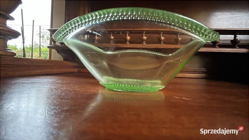 Salaterka miska owocarka Szkło zielone Porcelana i szkło Gdańsk